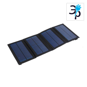 Складная водонепроницаемая солнечная панель – 15Вт, 5,5В / 2А, USB