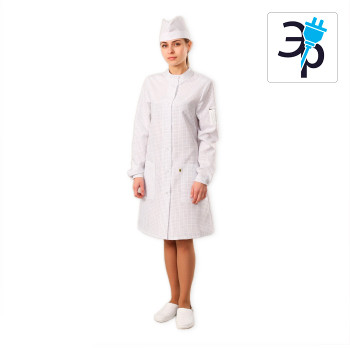 Антистатический женский халат укороченный модели M-453У