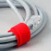 Многоразовая нейлоновая лента-липучка для стяжки проводов, красная - 5м