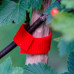 Многоразовая нейлоновая лента-липучка для стяжки проводов, красная - 5м