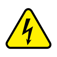 Наклейка знак электробезопасности «Опасность поражения электротоком»