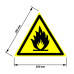 Знак безопасности «Пожароопасно. Легковоспламеняющиеся вещества» - ПВХ-пленка, 100шт.