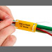 Бирка кабельная hsnx-400-2-yl под два хомута, nomex, желтая - 10x51мм