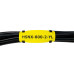 Бирка кабельная hsnx-800-2-yl под два хомута nomex - желтая, 20x51мм
