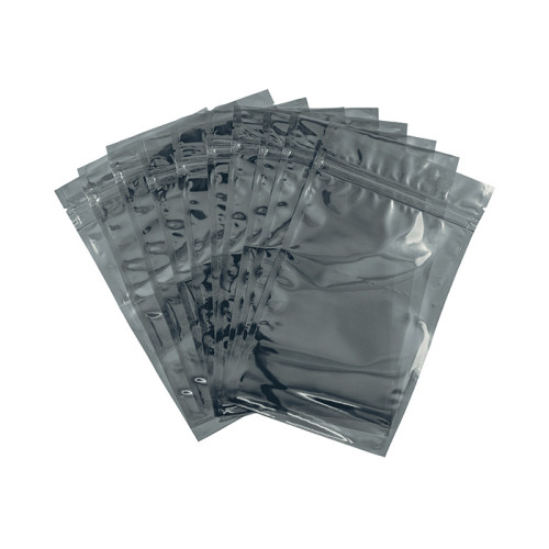 Антистатические металлизированные пакеты SCS - Metal-in, серые, с zip-замком