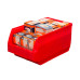 Складской пластиковый ящик (лоток) 400х230х200 мм – полипропилен, красный