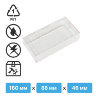 Пластиковая коробка для электротоваров 180x88x46 мм – ПЭТ, 100шт