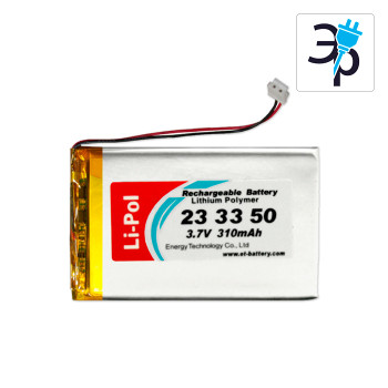 Аккумулятор Energy Technology LP233350-PCM - Li-Pol, 310мАч, 3.7В