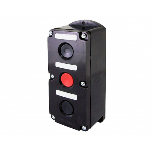 Пост кнопочный ПКЕ 212-3 У3 три кнопки (красная, 2 черных) - IP40 TDM