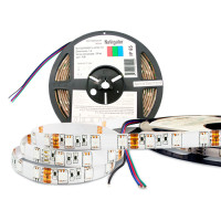 Светодиодная лента Navigator NLS-5050 RGB, IP65, 12В, 5м, самоклеящаяся