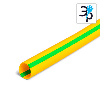 Желто-зеленая термоусадочная трубка КВТ ТНТнг-LS (2:1) в метровой нарезке