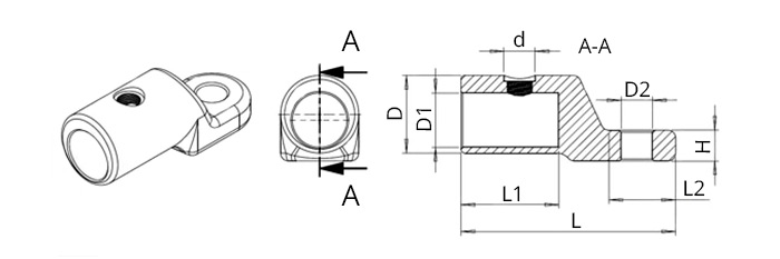 Схема размеров наконечников ЭНБ