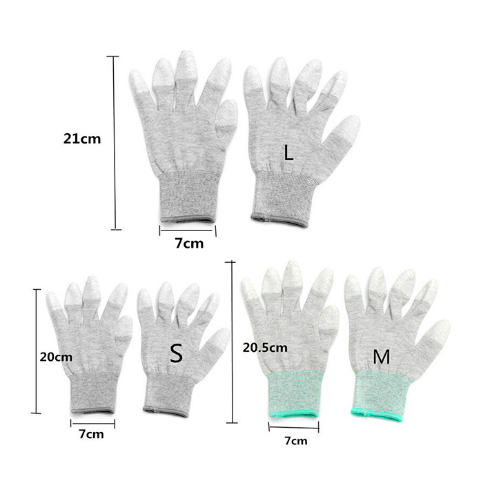 Стандартные размеры ESD-перчаток