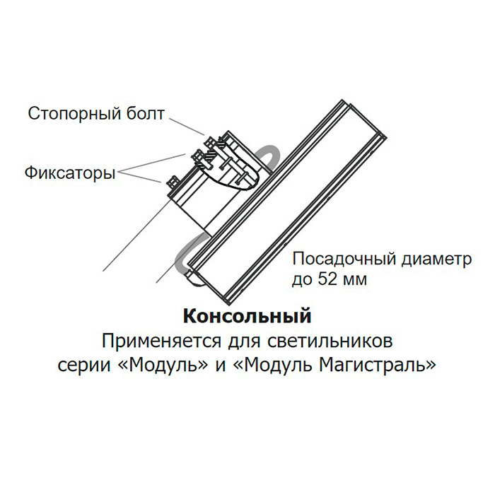 Схема крепления светильника